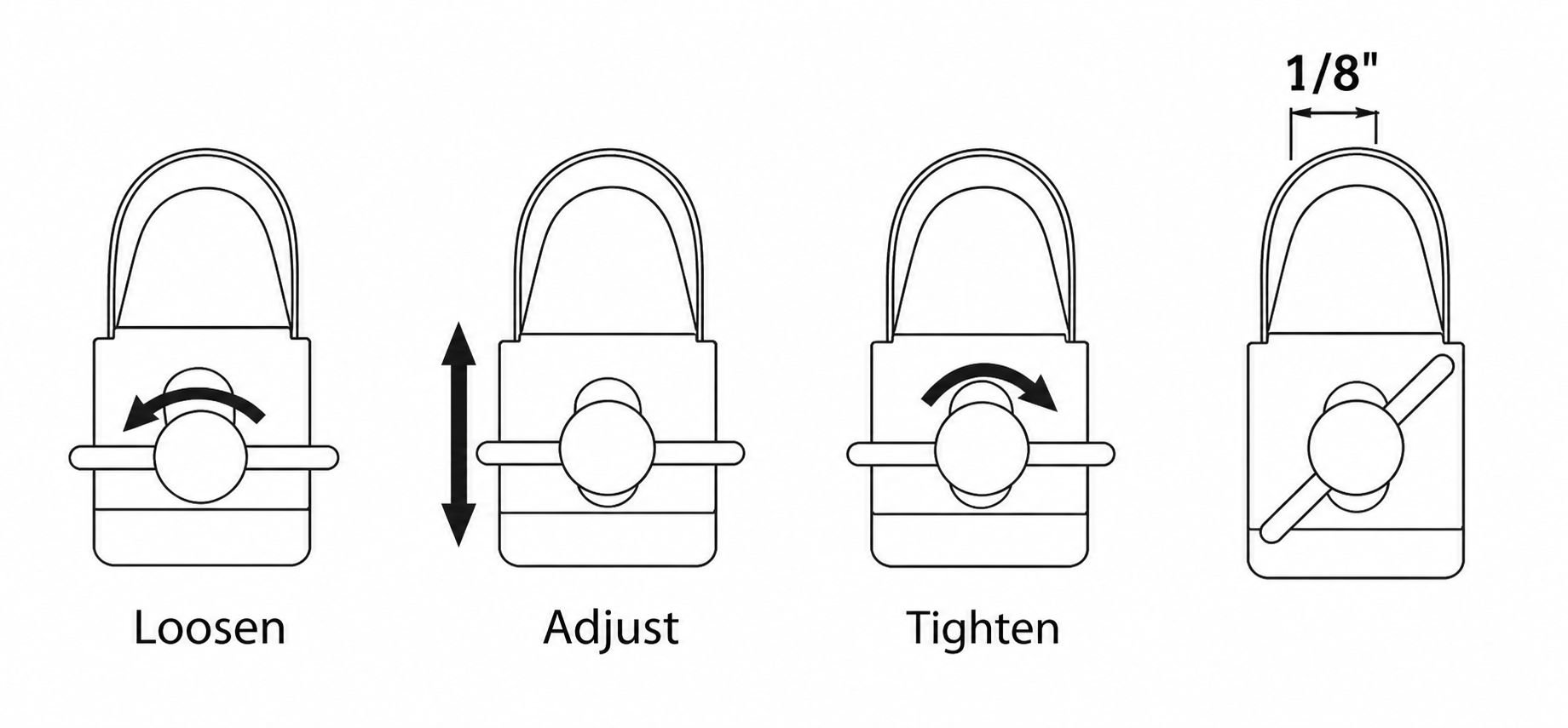 Instruction study showing adjustments removed from the final design