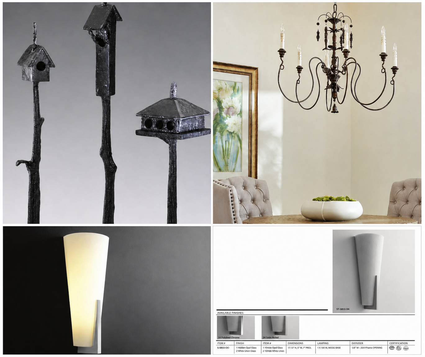 Finished home décor and lighting collection